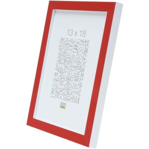 Cornice in legno rosso-bianco 15,0 x15,0 cm S43AL