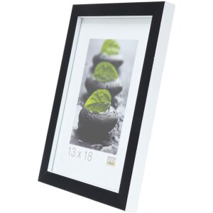 Cornice in legno bianco-nero 15,0 x15,0 cm s43al