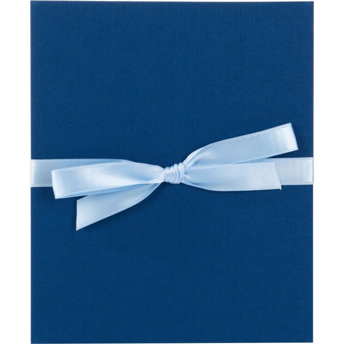 Goldbuch Cartella Leporello Linen blu 10 foto 13x18 cm