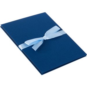 Goldbuch Cartella Leporello Linen blu 10 foto 13x18 cm