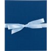 Goldbuch Cartella Leporello Linen blu 10 foto 13x18 cm