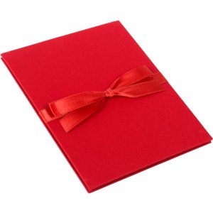Goldbuch Leporello Cartella Linum lino rosso 10 foto 13x18 cm