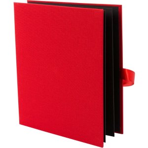 Goldbuch Leporello Cartella Linum lino rosso 10 foto 13x18 cm