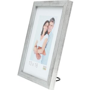 Cornice di legno S43AD1 argento 10x15 cm