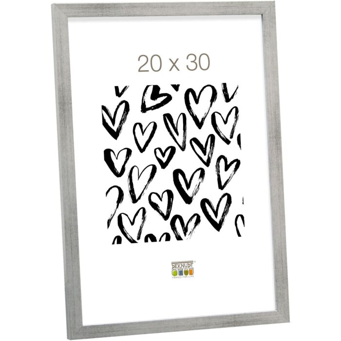 Cornice di legno S43AD1 argento 18x24 cm
