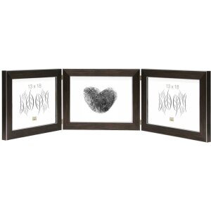 Cornice tripla S41VK3 marrone 3 foto 10x15 cm formato...