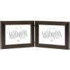 Cornice doppia S41VK3 marrone 2 foto 10x15 cm formato orizzontale