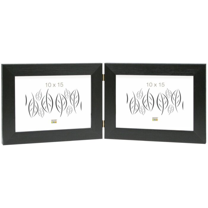 Cornice doppia S41VH2H2H plastica nera 10,0 x15,0 cm