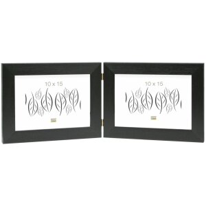 Cornice doppia S41VH2H2H plastica nera 10,0 x15,0 cm