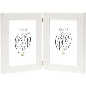 Cornice doppia S41VF1H bianca 2 foto 15x20 cm formato...