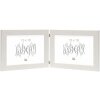 Cornice doppia S41VF1H bianca 2 foto 15x20 cm formato orizzontale