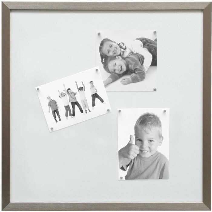 Lavagna magnetica argento S41VD1M in plastica 40x50 cm
