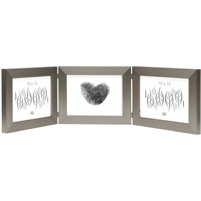 Deknudt Cornice tripla S41VD1 argento 3 foto 13x18 cm formato orizzontale