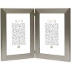 Doppia cornice S41VD1 argento 2 foto 13x18 cm formato verticale