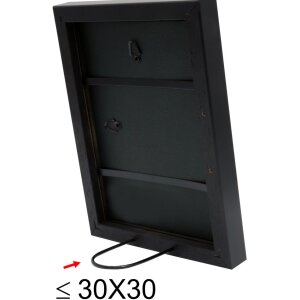 Cornice S40RK2 in legno nero 30,0 x90,0 cm