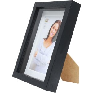 Cornice con passe-partout in legno nero 13,0 x18,0 cm;10,0 x15,0 cm S223K