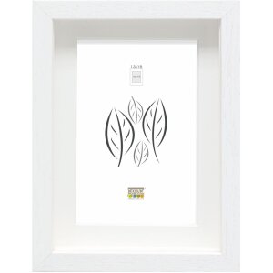 Cornice con passepartout in legno bianco 18,0 x24,0...