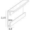 Cornice per quadri bronzo alluminio 60,0 x90,0 cm