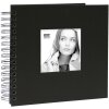 Album fotografico ad anelli nero con copertina in lino 20,0 x20,0 cm A66FA