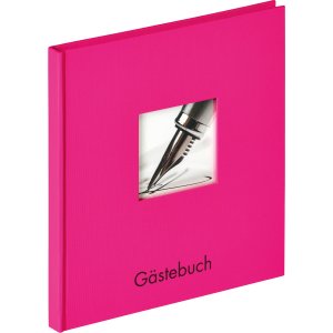 Walther Guestbook Fun rosa 23x25 cm 72 pagine bianche