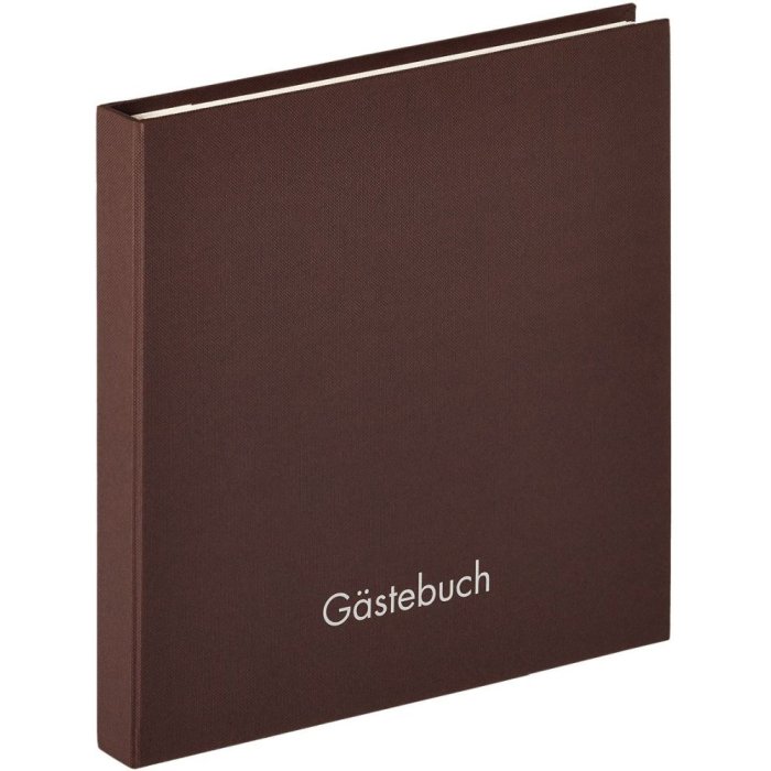 Walther Libro degli ospiti a spirale Fun marrone scuro 26x25 cm 50 pagine bianche