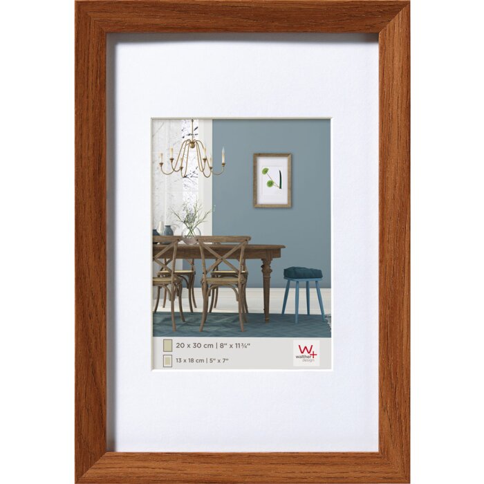 Cornice in legno Fiorito 40x50 cm rovere scuro