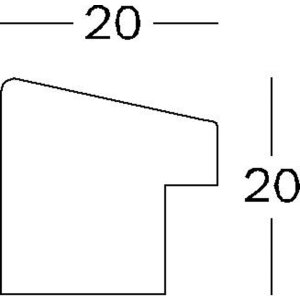 Cornice in legno Fiorito 40x60 cm rovere scuro