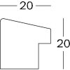 Cornice in legno Fiorito 40x60 cm rovere scuro