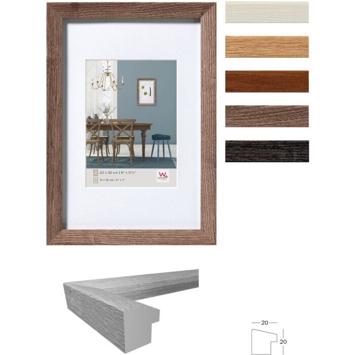 Cornice di legno Fiorito con Passepartout