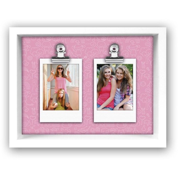 Insta Double Frame divertente rosa