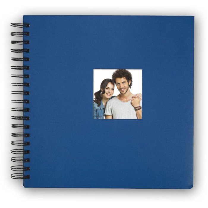 Album a spirale ZEP blu svizzero 31x31 cm 40 pagine nere