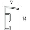 Cornice in plastica New Easy 40x40 cm argento