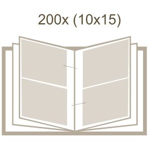 Deknudt Stock Album A40H grigio da 100 a 300 foto 10x15 cm