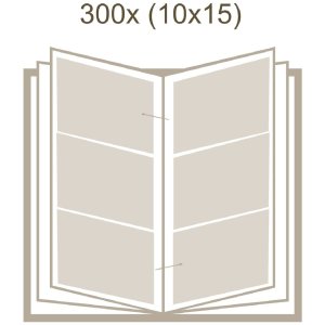 Deknudt Stock Album A40H grigio da 100 a 300 foto 10x15 cm