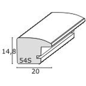 Telaio in legno S54SF1P1 con passe-partout bianco