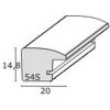 Telaio in legno S54SF1P1 con passe-partout bianco