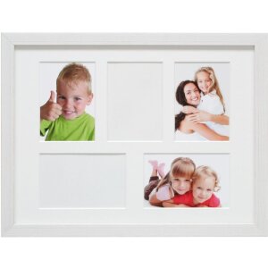 Cornice S41VF1P bianca da 4 a 8 foto 10x15 cm