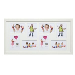 Cornice S41VF1P bianca da 4 a 8 foto 10x15 cm
