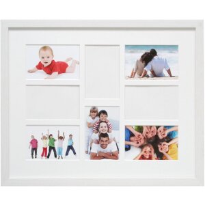 Cornice S41VF1P bianca da 4 a 8 foto 10x15 cm