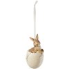 Clayre & Eef 6PR2190 Bella decorazione per la casa Ø 5x11 cm Coniglio in plastica marrone