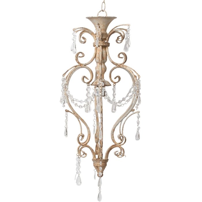 Lampada a sospensione 32x70 cm beige