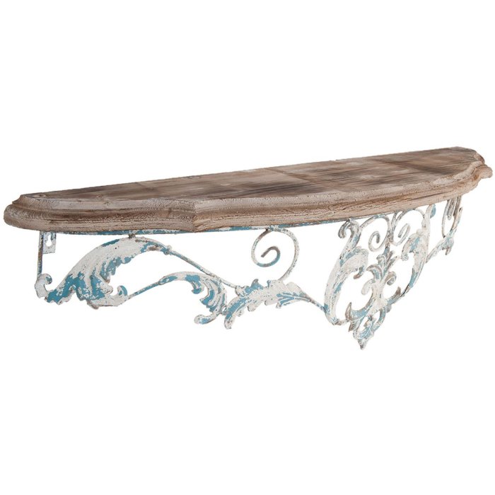Mensola a muro 100x23x29 cm in legno marrone