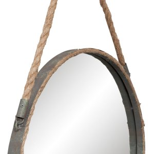 Specchio ø 47x3 cm grigio - 62s126 Clayre Eef