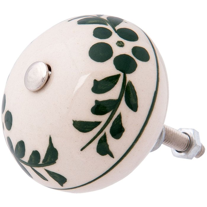 Pomello per mobili 4x3 cm - rotondo bianco