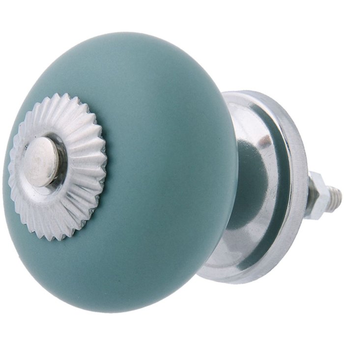 Pomello per mobili 4x4 cm - rotondo blu verde