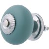 Pomello per mobili 4x4 cm - rotondo blu verde