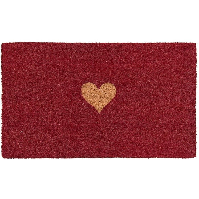 Tappeto per porta Clayre Eef Cuore rosso - 74x45x2 cm