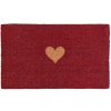 Tappeto per porta Clayre Eef Cuore rosso - 74x45x2 cm