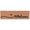 Clayre & Eef MC128 Tappeto per porta Welcome marrone 75x22x2 cm