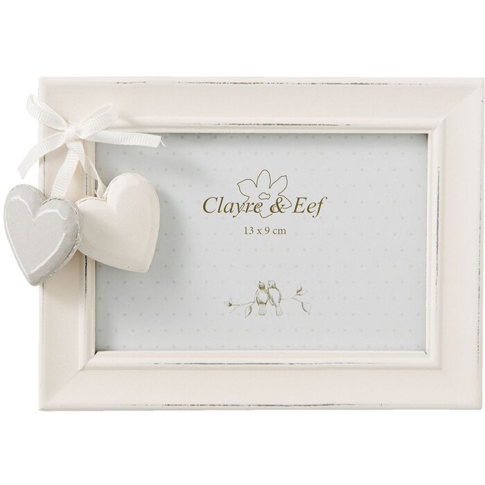 2f0477 Clayre Eef - Portafoto shabby bianco
